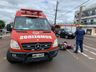 Motociclista fica ferido em acidente na Willy Barth 
