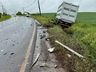 Motorista fica ferido em acidente entre dois caminhões na SC 163
