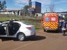Veículo com quatro pessoas colide em poste na BR 163