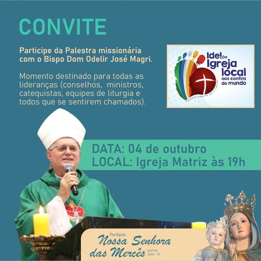 Bispo da Diocese realiza palestra nesta quarta-feira, em Iporã do Oeste