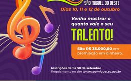 Festival de Música de São Miguel do Oeste lança segunda edição com inscrições em setembro