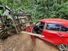 Mulher grávida sofre ferimentos em acidente entre carro e trator em Itapiranga