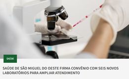 Saúde de SMO firma convênio com seis novos laboratórios 