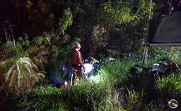 Motociclista fica ferido em colisão com micro-ônibus na SC-163, em Iporã do Oeste