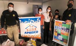 Lar Aprisco recebe 750 quilos de alimentos da PRF