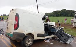 Veículo da Casan se envolve em acidente com morte em Campo Erê