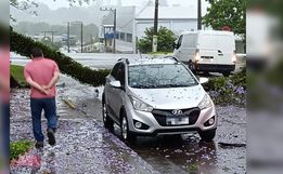 Ventos fortes causam destelhamentos e quedas de árvores em SMO e Descanso