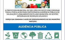 São João do Oeste identifica falhas no Plano Municipal de Resíduos Sólidos