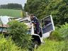 Motorista fica ferido em acidente entre dois caminhões na SC 163