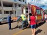 Motociclista fica ferido em colisão contra carro no centro