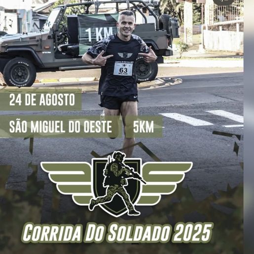Terceira Corrida do Soldado movimenta São Miguel do Oeste neste domingo 