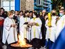 Vigília Pascal leva fiéis para Igreja Matriz em São Miguel do Oeste; fotos