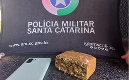 Homem é preso com maconha durante abordagem em São Lourenço do Oeste