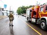 Simulado de evacuação e acidente de trânsito mobiliza Bombeiros e PM; vídeo