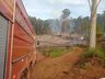 Incêndio atinge vegetação e estoque de lenha no interior de Itapiranga