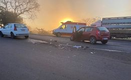 Colisão entre carros é registrada na SC 163, em Itapiranga