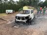 Incêndio atinge dois veículos na SC 163 em Itapiranga