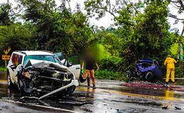 Colisão frontal mata motorista na BR-282 em Iraceminha