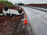 Carro é encontrado capotado e abandonado na BR-163 em Guarujá do Sul