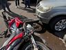 Acidente deixa motociclista ferida no centro de SMOeste 