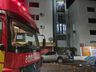 Bombeiros atendem queda de laje de caixa d’água em prédio no centro de Xaxim