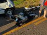 Motociclista fica ferido em colisão com carros na SC-492 