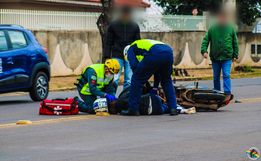 Jovem fica ferida em acidente na Willy Barth; confira o vídeo