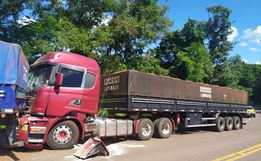 Trânsito é liberado após acidente na SC 161 em Romelândia