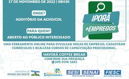 Plataforma Iporã Mais Empregos será lançada oficialmente nesta quinta-feira