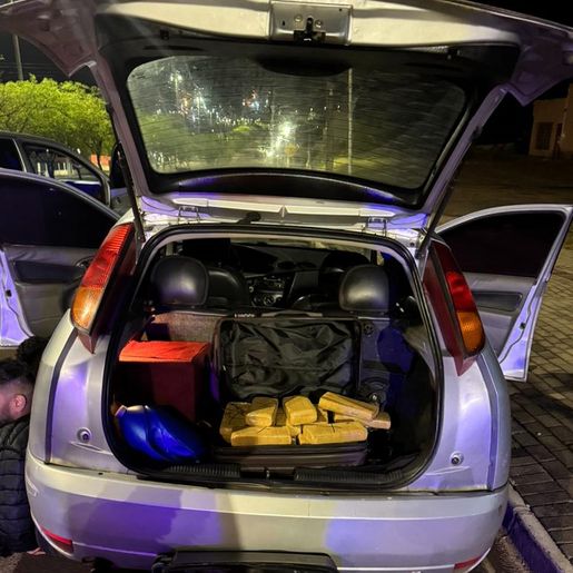 Dupla é presa com 35 Kg de maconha na divisa de SC e PR