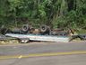 Motorista de caminhão morre em saída de pista e capotamento na SC-157