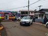 Veículo colide em poste de energia elétrica no centro de Iporã do Oeste