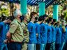 Escola Cívico Militar de São Miguel do Oeste realiza ato cívico na praça
