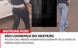 Homem é preso em flagrante por perseguição em São Lourenço do Oeste
