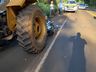 Motociclista sofre ferimentos graves em colisão contra trator na SC 163