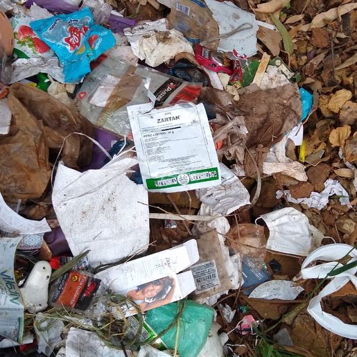 VÍDEO: moradores encontram grande quantidade de lixo jogado ao lado de estrada
