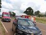 Motociclista fica ferido em colisão com carro na SC-305 em Campo Erê
