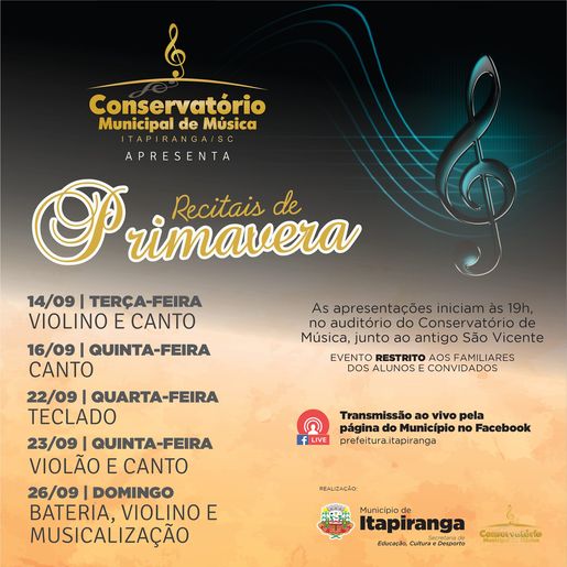 Itapiranga terá cinco eventos culturais em setembro