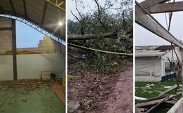 Temporal em SC deixa dezenas de famílias fora de casa