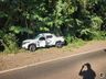 Idoso fica gravemente ferido em colisão entre carro e caminhão na SC-163