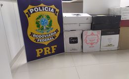 Vinho importado irregularmente é apreendido pela PRF na BR 163 em Guaraciaba
