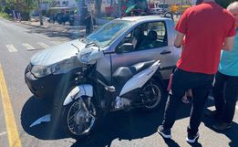 Sol atrapalha visão de motorista e causa acidente em São Miguel do Oeste 
