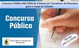 Câmara de Vereadores de Descanso retoma concurso público para o cargo de zelador