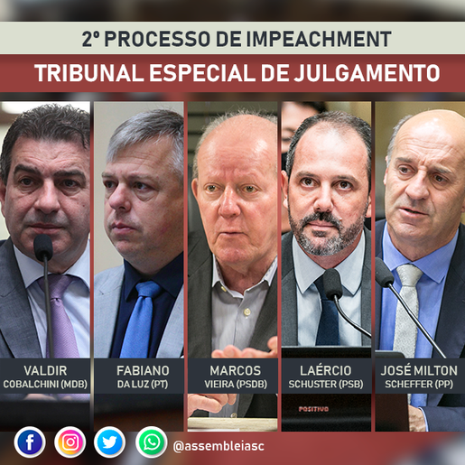 Definidos deputados que julgarão Moisés no 2º processo de Impeachment