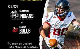 São Miguel Indians recebe Canoas pelo Brasileiro de Futebol Americano