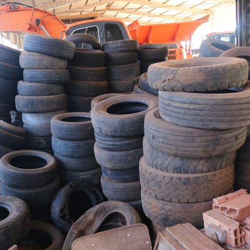 Município promove coleta de pneus usados para reciclagem