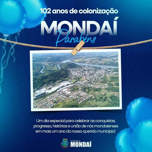 Mondaí celebra 102 anos de Colonização