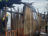 Incêndio destroi casa às margens da SC-163