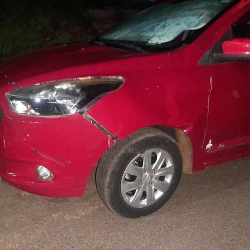 Colisão entre carro e moto é registrada em Itapiranga 