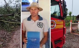 Identificado agricultor que morreu atingido por árvore durante temporal em Palmitos